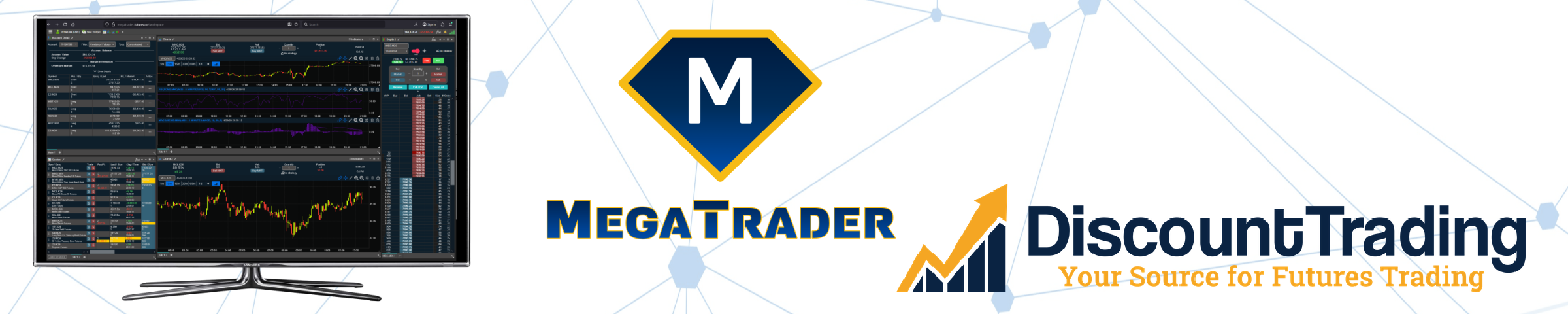 MegaTrader all-in-one futures platform at Discount Trading