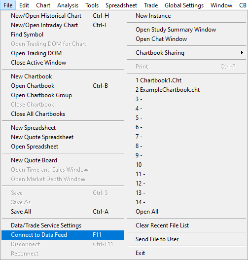Connect to Data Feed