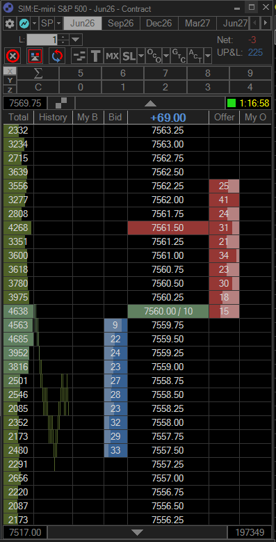 CTS T4 DOM Trader depth-of-market ladder